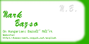 mark bazso business card